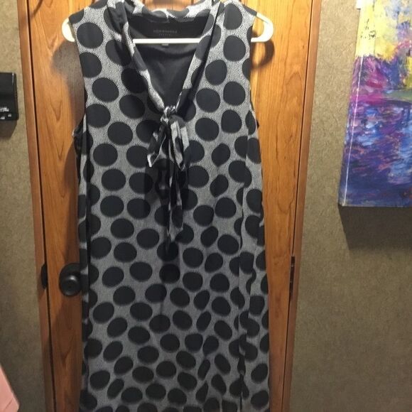 NWOT. Connected Apparel Black & White Dress Sz 8 - Picture 1 of 8